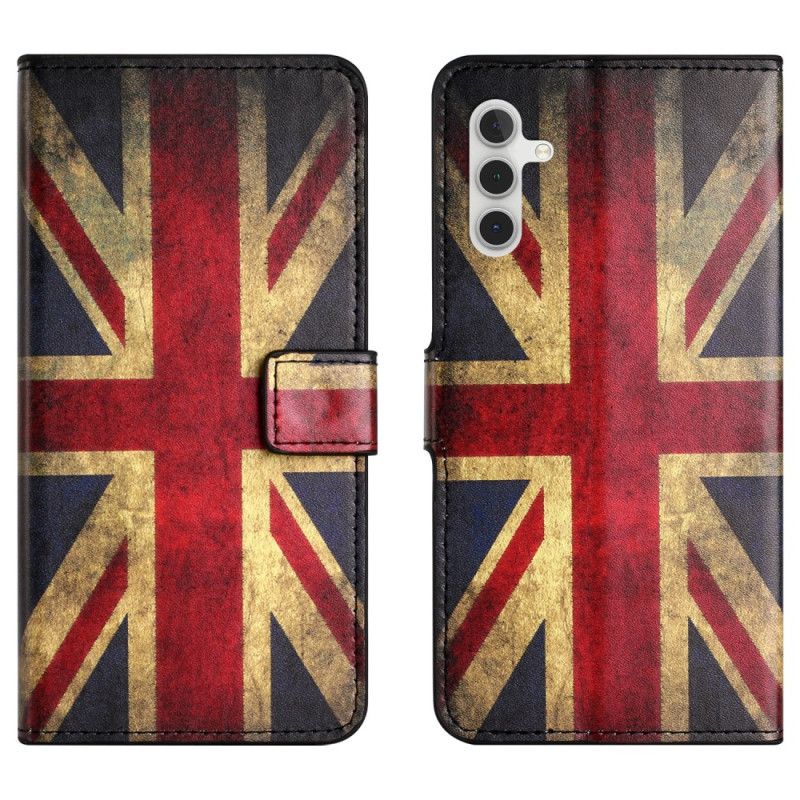 Kožený Kryt Samsung Galaxy S25 Fe Vintage Britská Vlajka
