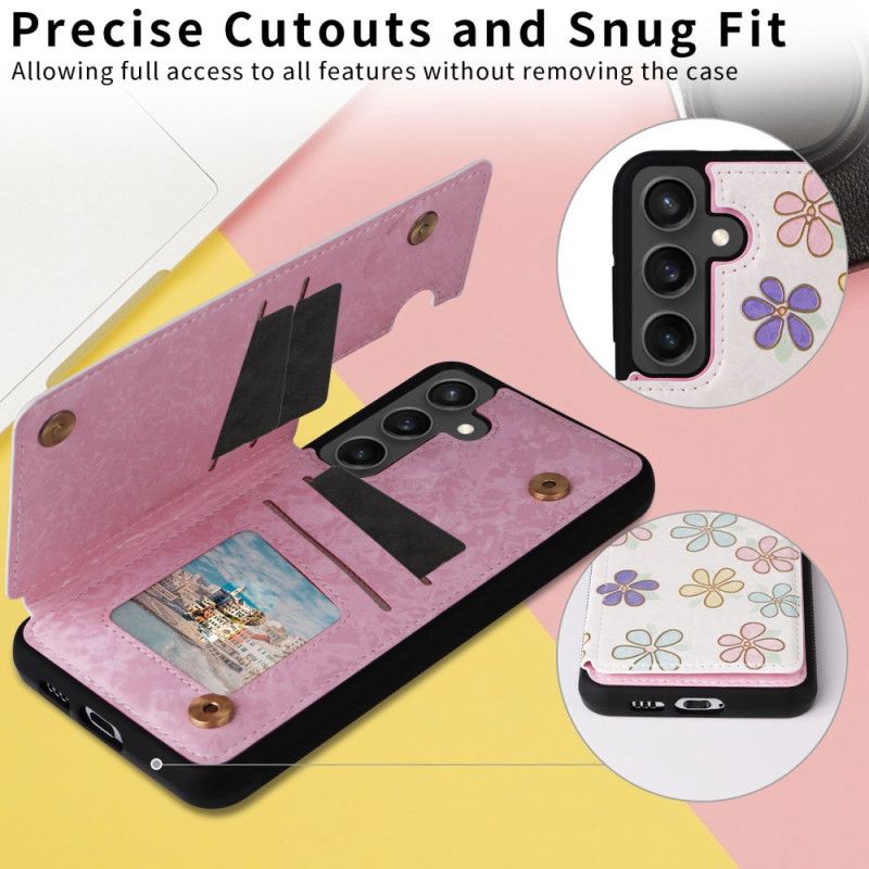 Kryt Na Samsung Galaxy S25 Fe Květinový Držák Na Karty