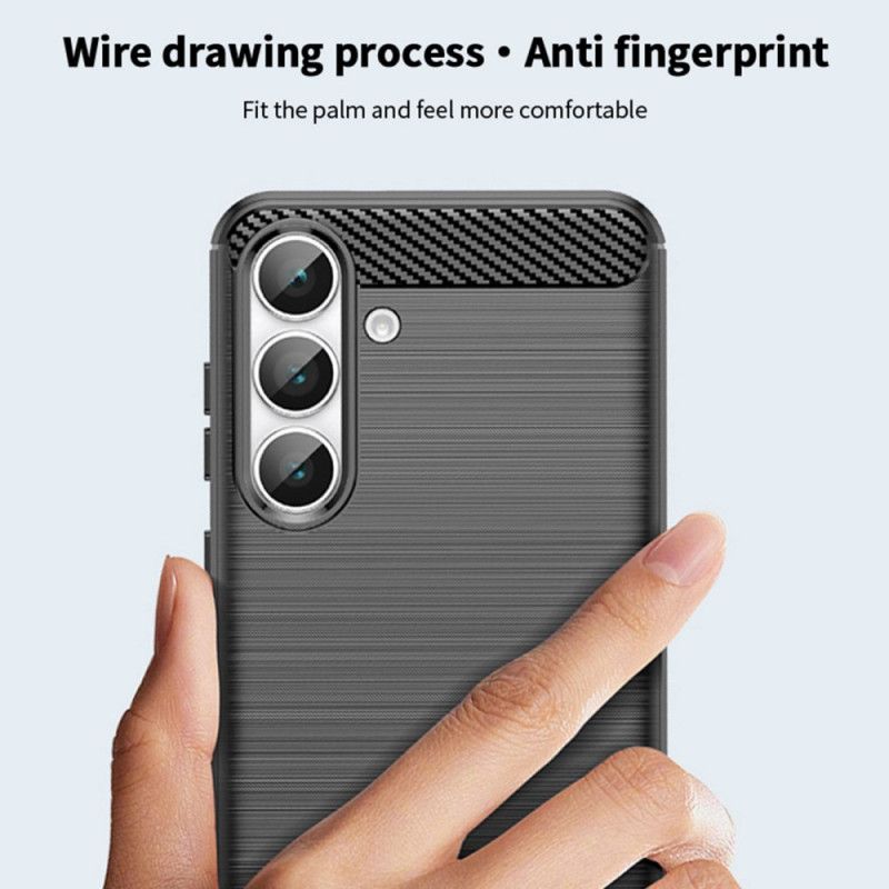 Kryt Samsung Galaxy S25 Fe Kartáčovaná Uhlíková Vlákna