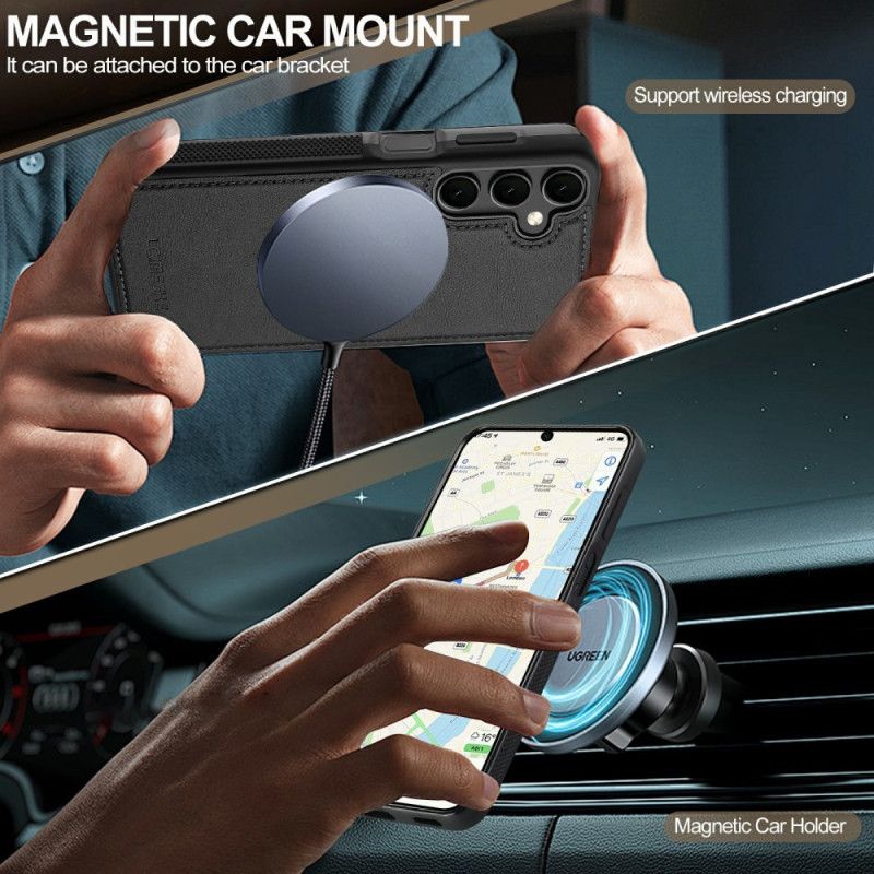 Kryt Samsung Galaxy S25 Fe Kryty Na Mobil Kožený Styl Kompatibilní S Magsafe