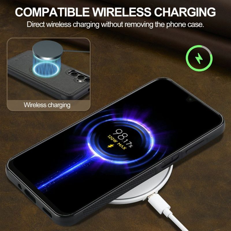 Kryt Samsung Galaxy S25 Fe Kryty Na Mobil Kožený Styl Kompatibilní S Magsafe