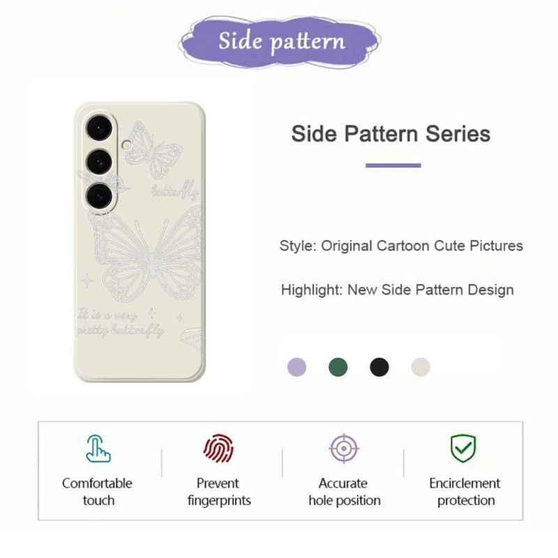 Kryt Samsung Galaxy S25 Fe Silikon S Bílým Motýlem