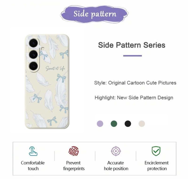 Kryt Samsung Galaxy S25 Fe Silikon S Bílým Peřím