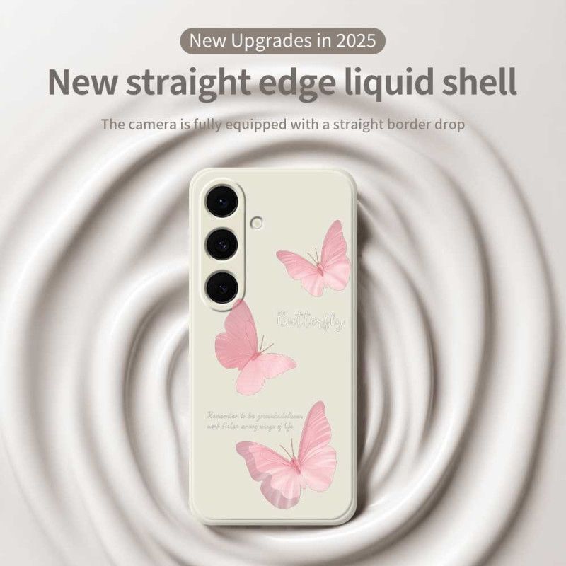 Kryt Samsung Galaxy S25 Fe Silikon S Růžovým Motýlem