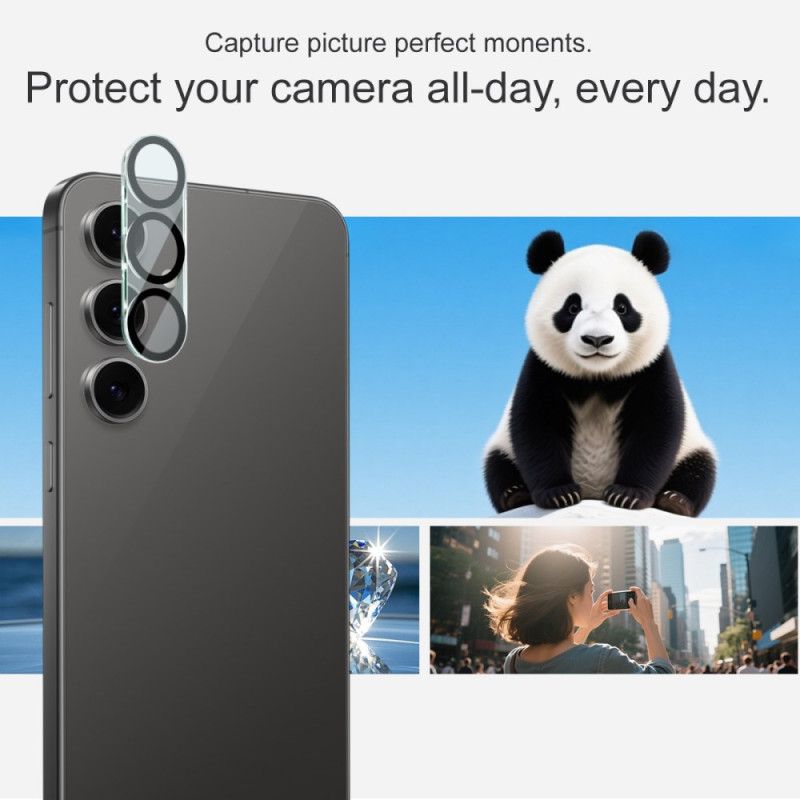 Ochranný Kryt Z Tvrzeného Skla Pro Samsung Galaxy S25 Fe (černý Kruhový Design) Imak