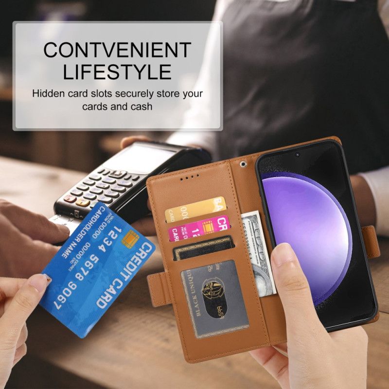 Peněženková Pouzdra Samsung Galaxy S25 Fe Kryty Na Mobil 3 Přihrádky Na Karty