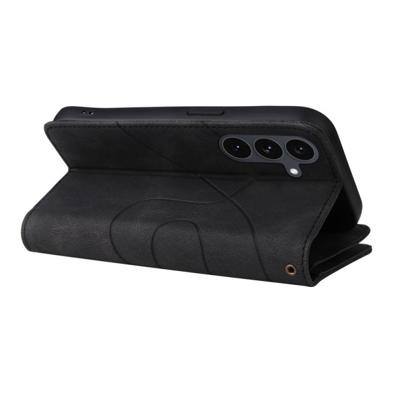 Peněženková Pouzdra Samsung Galaxy S25 Fe Kryty Na Mobil Dvoubarevný Vlnkový Vzor