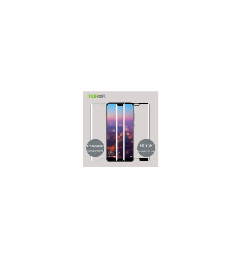 Zakřivené Tvrzené Sklo Pro Ochranu Obrazovky Pro Huawei P20 Pro – Černá