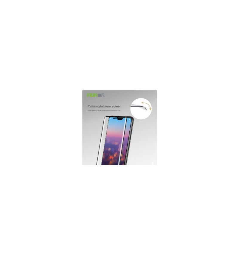 Zakřivené Tvrzené Sklo Pro Ochranu Obrazovky Pro Huawei P20 Pro – Černá