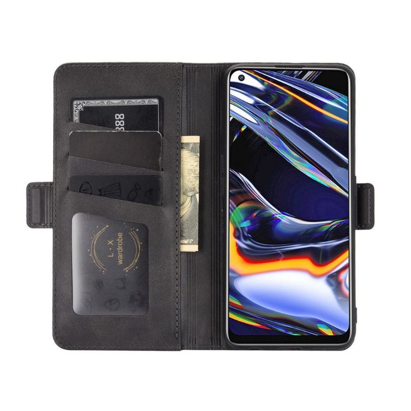 Kožené Pouzdro Folio Na Realme 7 Pro Peněženkové Pouzdro Matný Potah Z Umělé Kůže