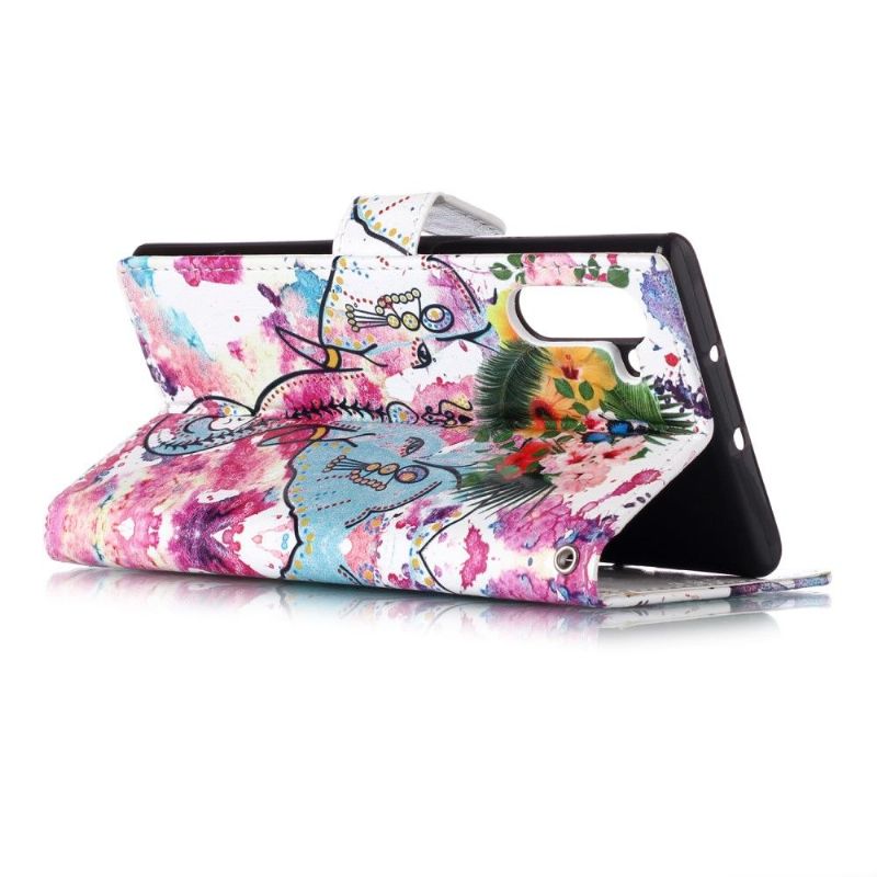 Flipové Pouzdro Na Samsung Galaxy Note 10 Tropický Slon