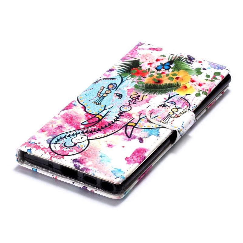 Flipové Pouzdro Na Samsung Galaxy Note 10 Tropický Slon