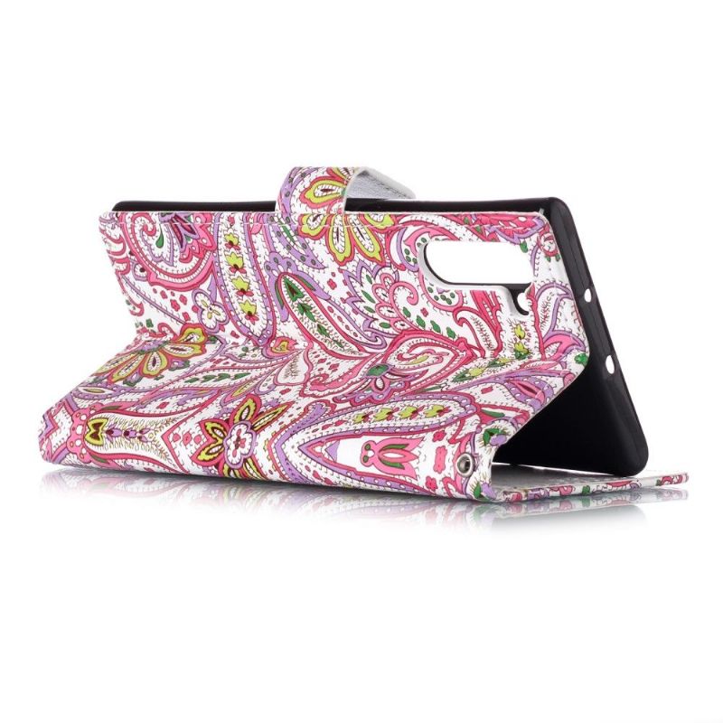 Kožené Pouzdro Na Samsung Galaxy Note 10 Paisley Flower