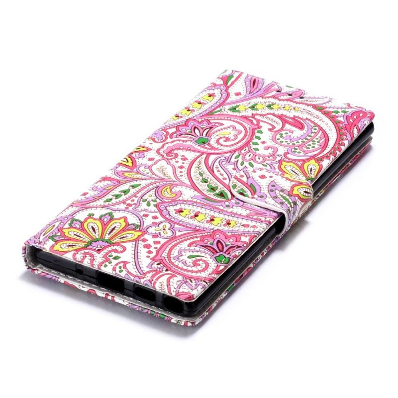 Kožené Pouzdro Na Samsung Galaxy Note 10 Paisley Flower