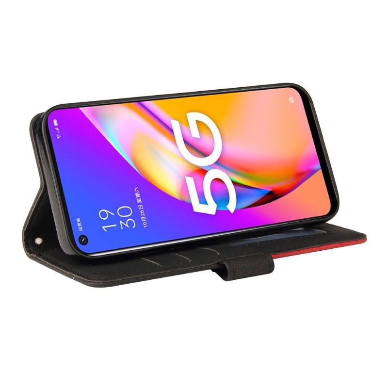 Flipové Pouzdro Na Oppo A74 5G / A54 5G Dvoubarevné Umělecké