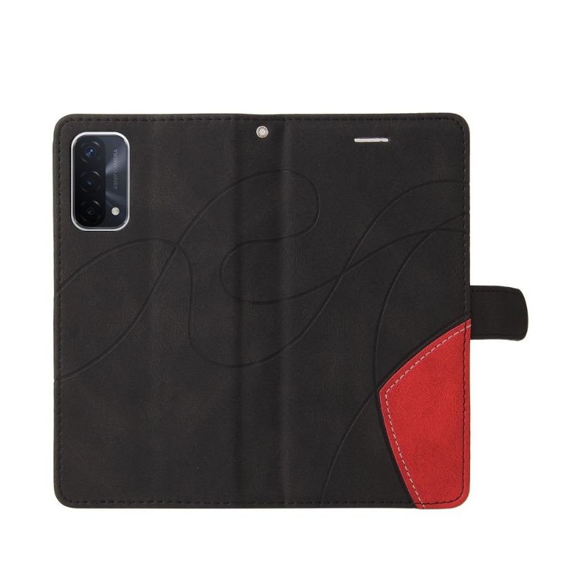 Flipové Pouzdro Na Oppo A74 5G / A54 5G Dvoubarevné Umělecké