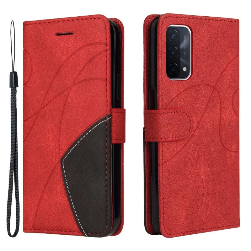 Flipové Pouzdro Na Oppo A74 5G / A54 5G Dvoubarevné Umělecké