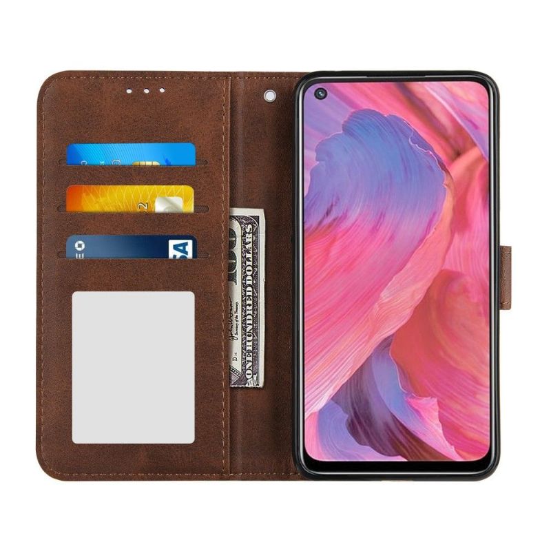 Flipové Pouzdro Na Oppo A74 5G / A54 5G Efektní Linie Kůže