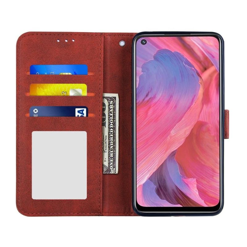 Flipové Pouzdro Na Oppo A74 5G / A54 5G Efektní Linie Kůže