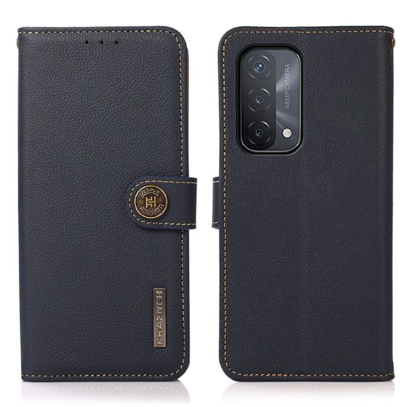 Kožené Pouzdro Na Oppo A74 5G / A54 5G Klasická Kůže Khazneh