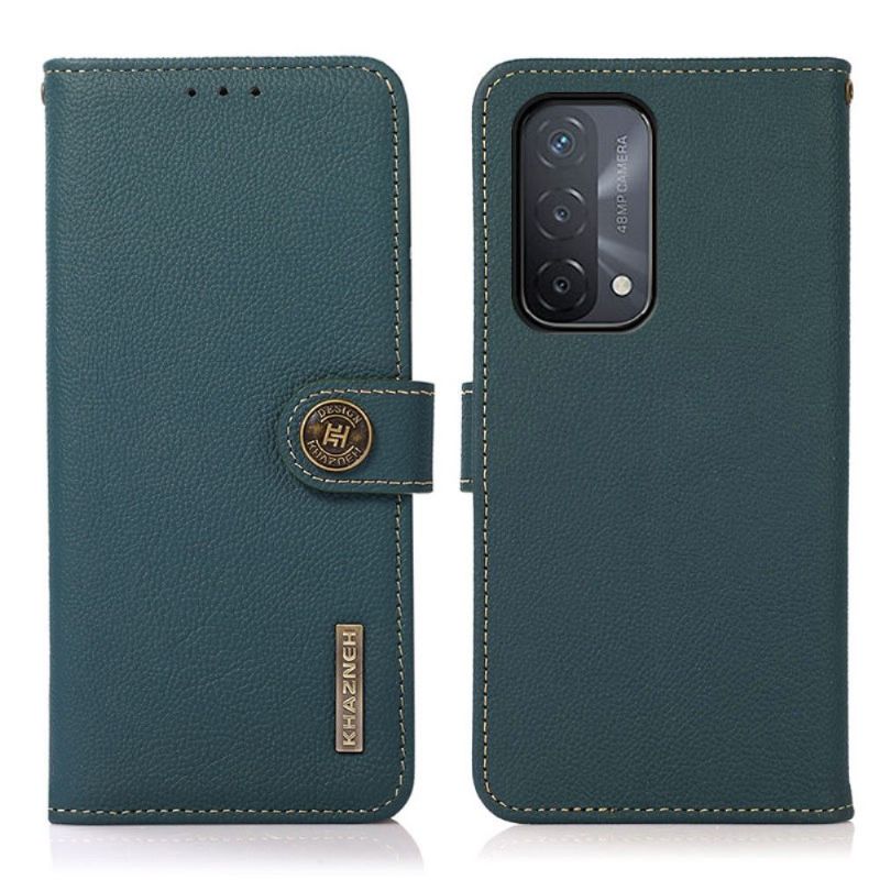 Kožené Pouzdro Na Oppo A74 5G / A54 5G Klasická Kůže Khazneh
