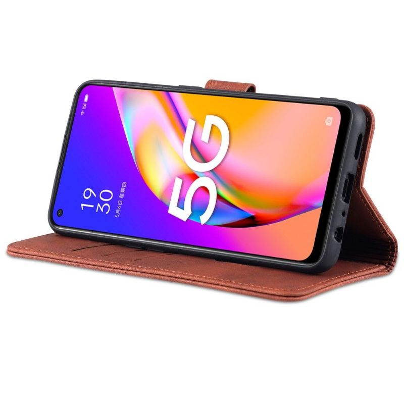 Pouzdra Na Oppo A74 5G / A54 5G Flipové Pouzdro Držák Karty Azns
