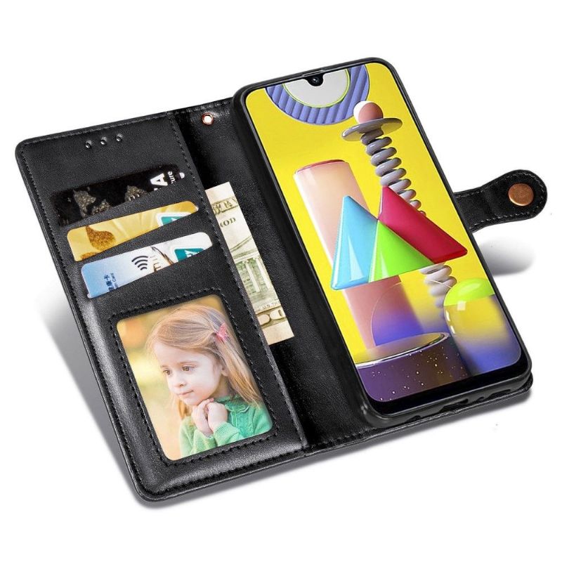 Flipové Pouzdro Na Samsung Galaxy M31 Držák Karet Z Umělé Kůže Indila