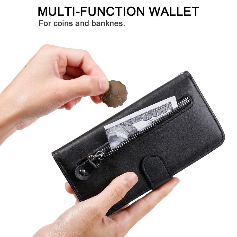 Flipové Pouzdro Na Samsung Galaxy M31 Funkce Podpory Kapsy Na Zip