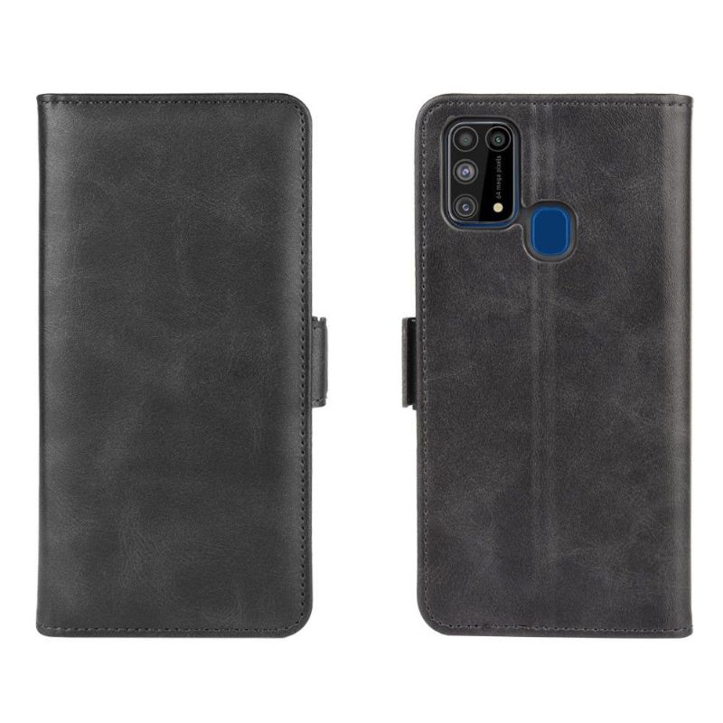 Flipové Pouzdro Na Samsung Galaxy M31 Matný Kryt Z Umělé Kůže