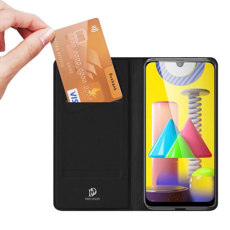 Flipové Pouzdro Na Samsung Galaxy M31 Saténový Povlak