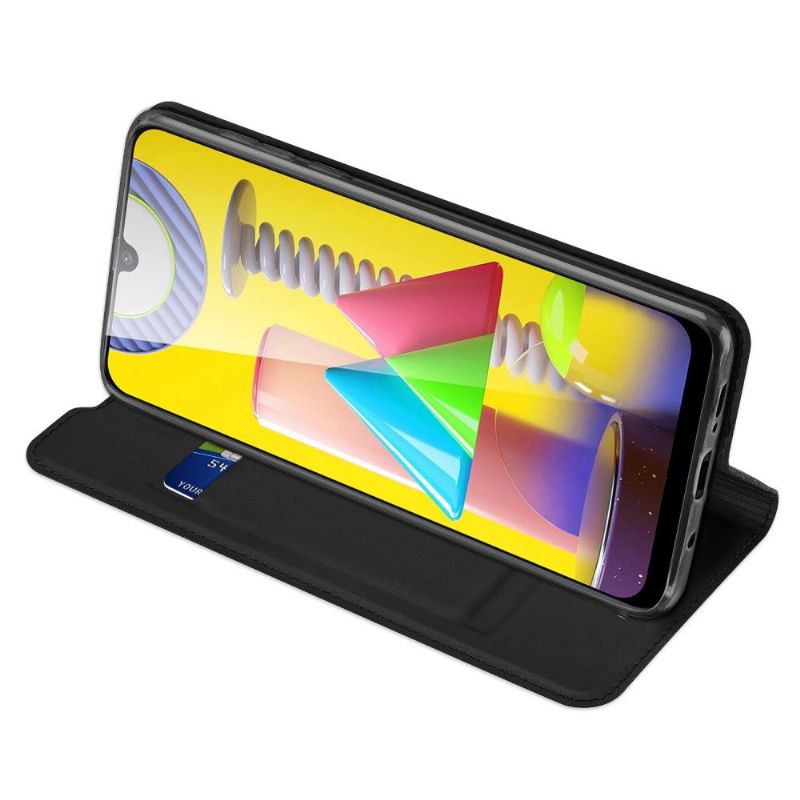 Flipové Pouzdro Na Samsung Galaxy M31 Saténový Povlak