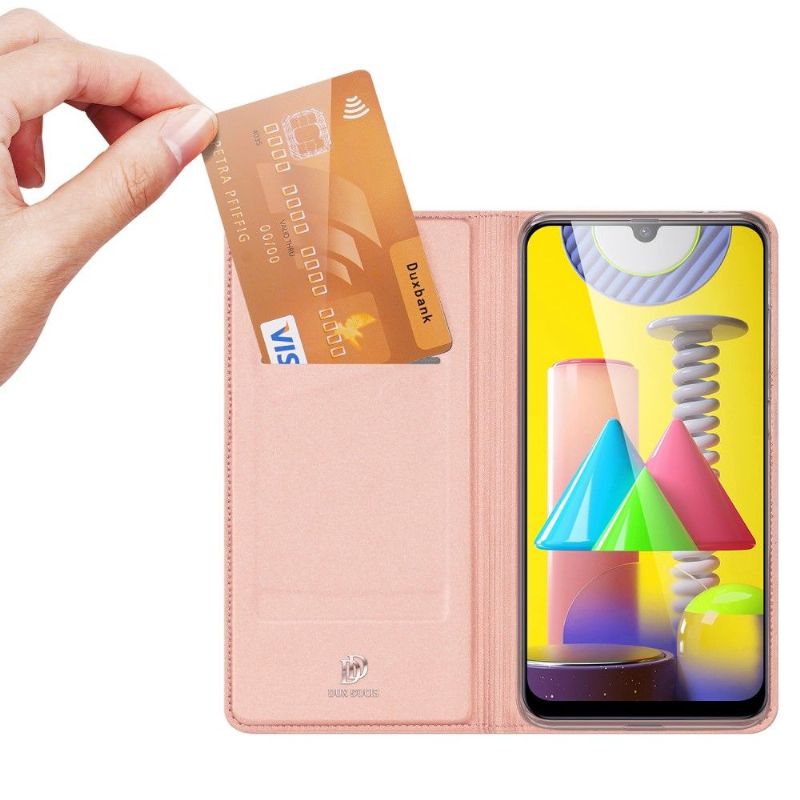 Flipové Pouzdro Na Samsung Galaxy M31 Saténový Povlak