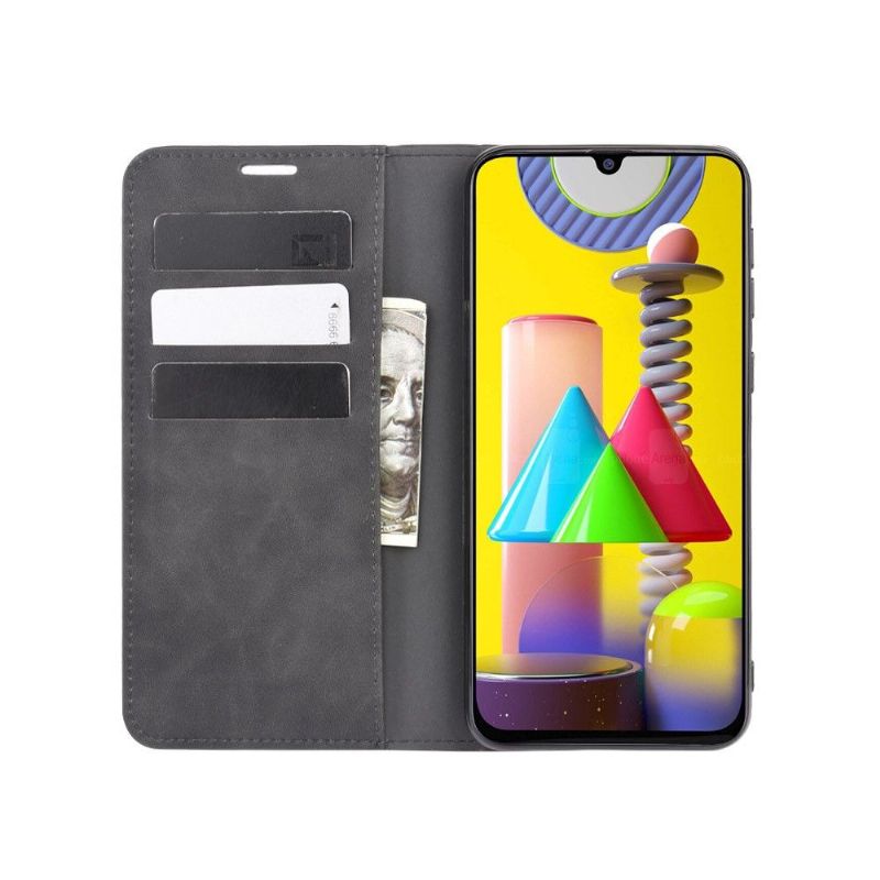 Kožené Pouzdro Na Samsung Galaxy M31 Obchodní Retro