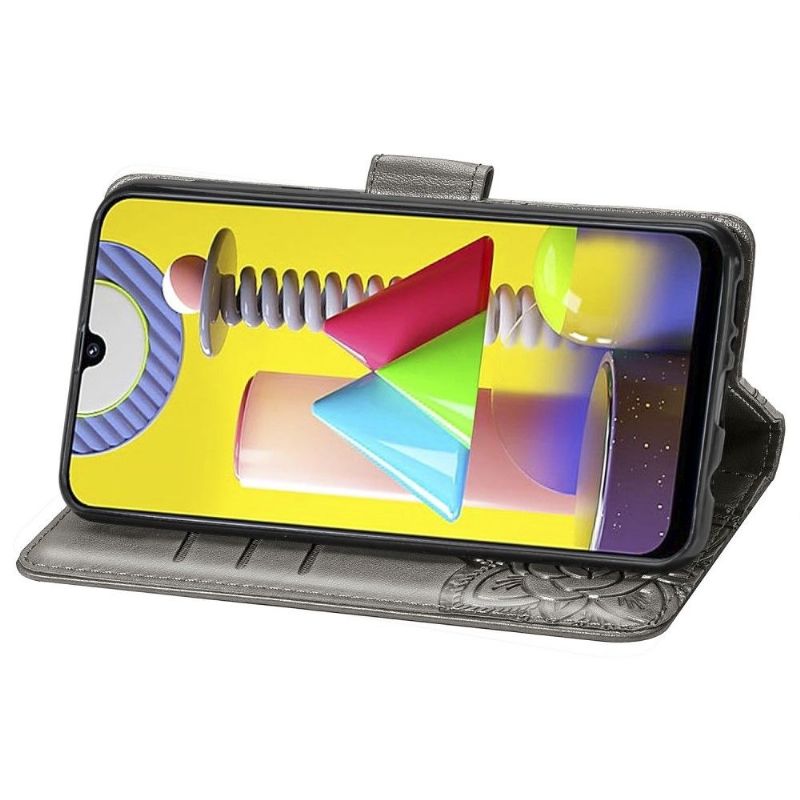 Kožené Pouzdro Na Samsung Galaxy M31 Pomocný Motýl