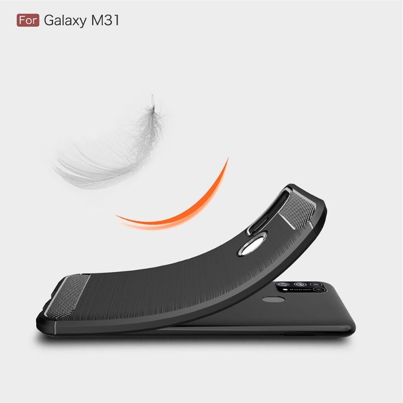 Kryt Na Samsung Galaxy M31 Flexibilní Štětcový Efekt