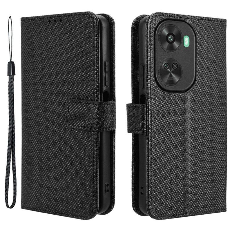 Kožený Kryt Huawei Nova 12 Se Tečkovaný Pásek