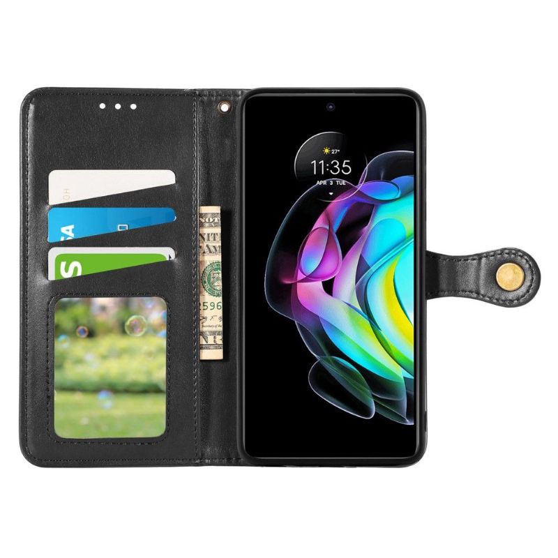 Flipové Pouzdro Na Motorola Edge 20 Držák Karty Indila Z Umělé Kůže