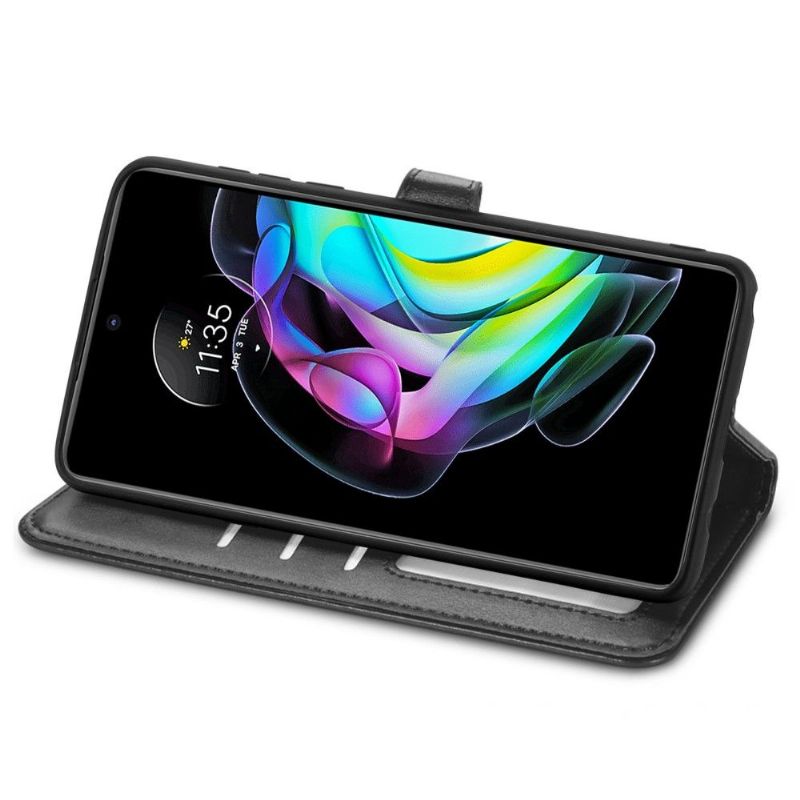 Flipové Pouzdro Na Motorola Edge 20 Držák Karty Indila Z Umělé Kůže