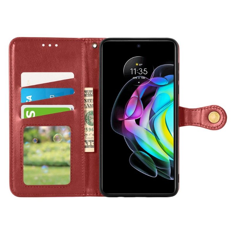 Flipové Pouzdro Na Motorola Edge 20 Držák Karty Indila Z Umělé Kůže