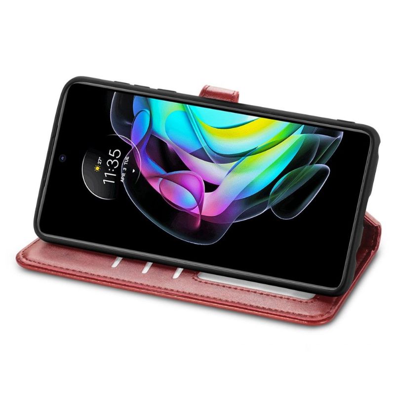 Flipové Pouzdro Na Motorola Edge 20 Držák Karty Indila Z Umělé Kůže
