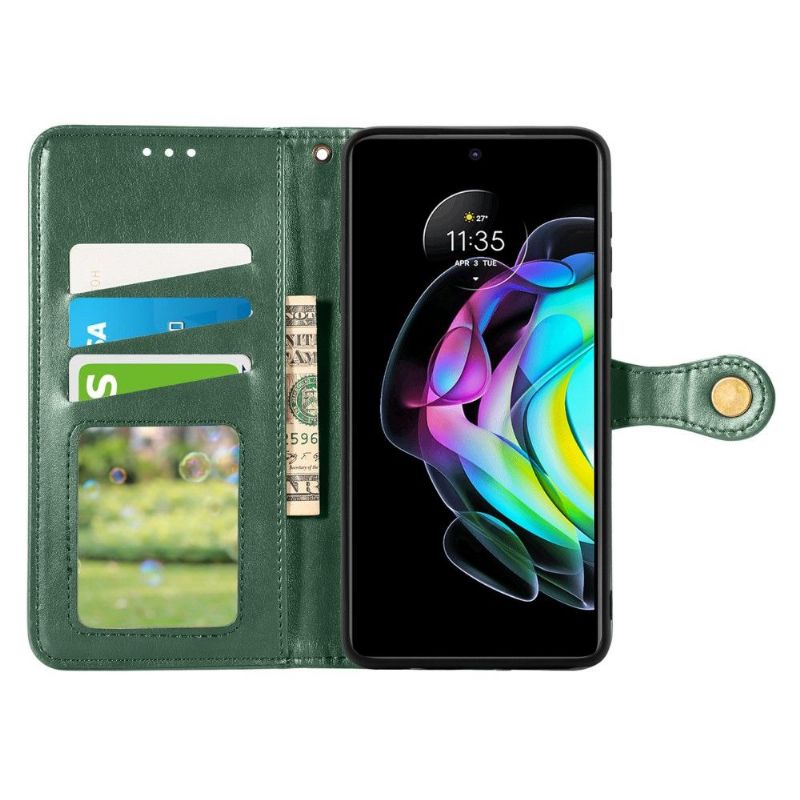 Flipové Pouzdro Na Motorola Edge 20 Držák Karty Indila Z Umělé Kůže