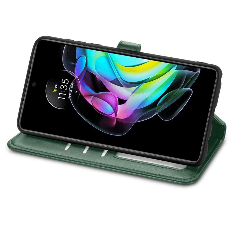 Flipové Pouzdro Na Motorola Edge 20 Držák Karty Indila Z Umělé Kůže