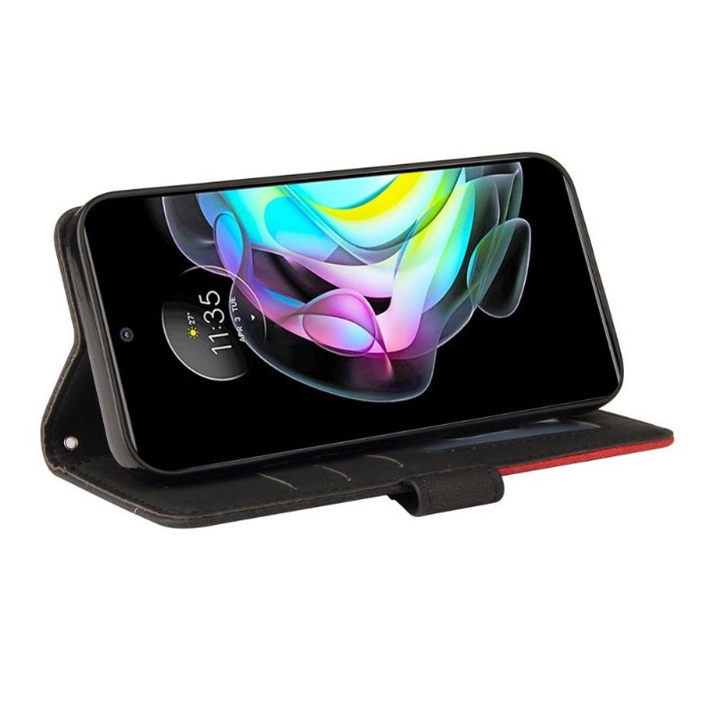 Flipové Pouzdro Na Motorola Edge 20 Dvoubarevné Umělecké