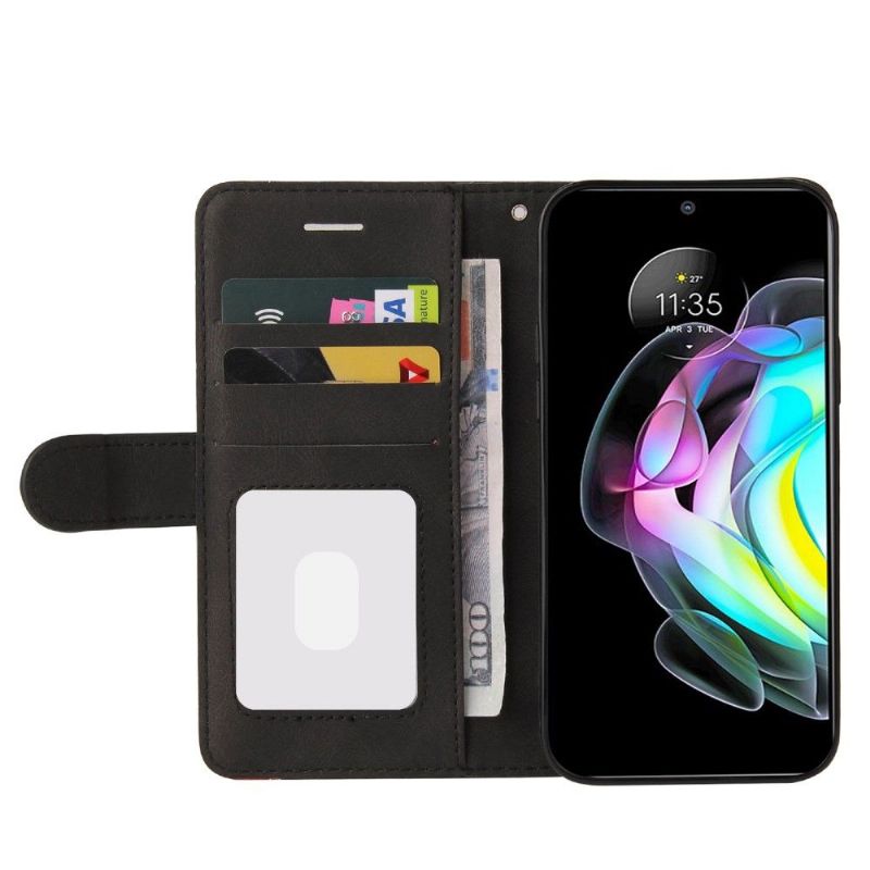 Flipové Pouzdro Na Motorola Edge 20 Dvoubarevné Umělecké