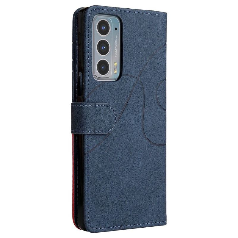 Flipové Pouzdro Na Motorola Edge 20 Dvoubarevné Umělecké