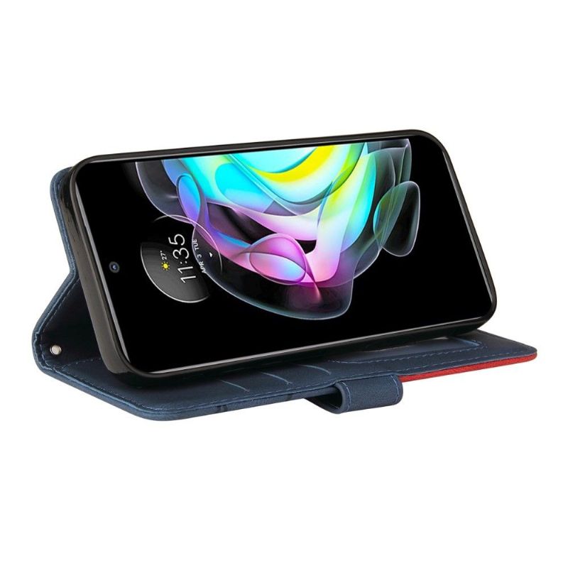 Flipové Pouzdro Na Motorola Edge 20 Dvoubarevné Umělecké