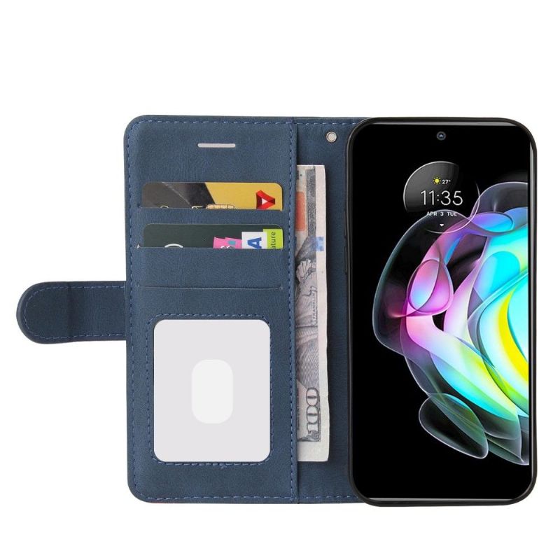Flipové Pouzdro Na Motorola Edge 20 Dvoubarevné Umělecké