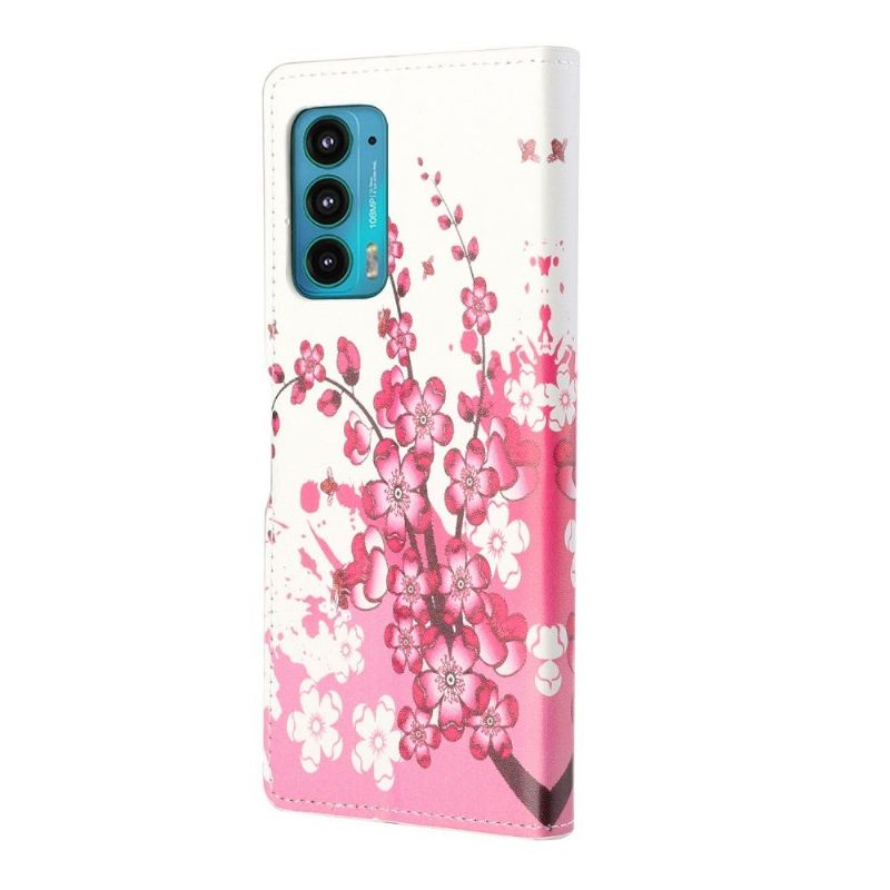 Flipové Pouzdro Na Motorola Edge 20 Japonská Meruňka