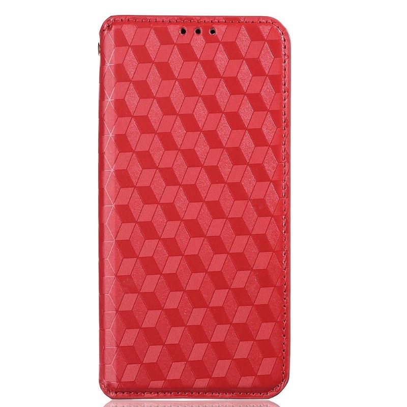 Flipové Pouzdro Na Motorola Edge 20 Kožené Pouzdro Návrh Geometrie