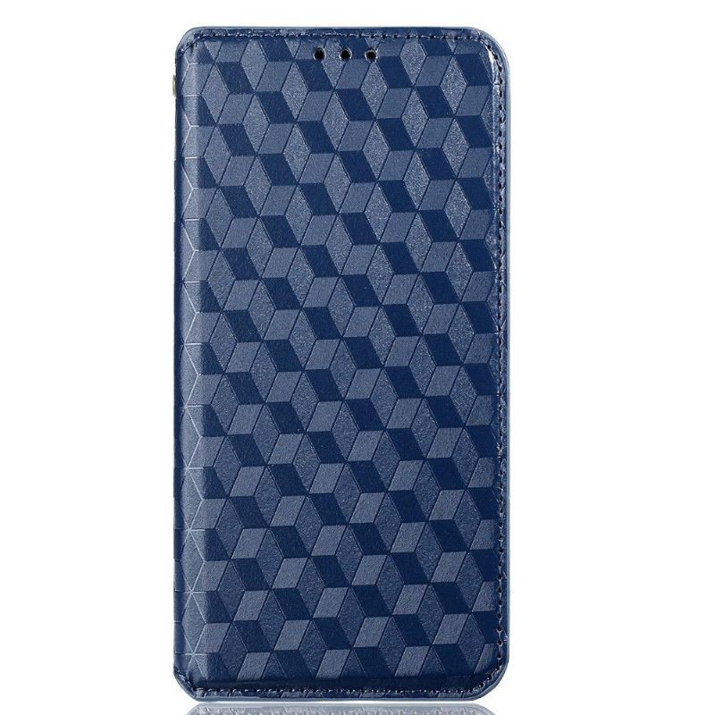 Flipové Pouzdro Na Motorola Edge 20 Kožené Pouzdro Návrh Geometrie